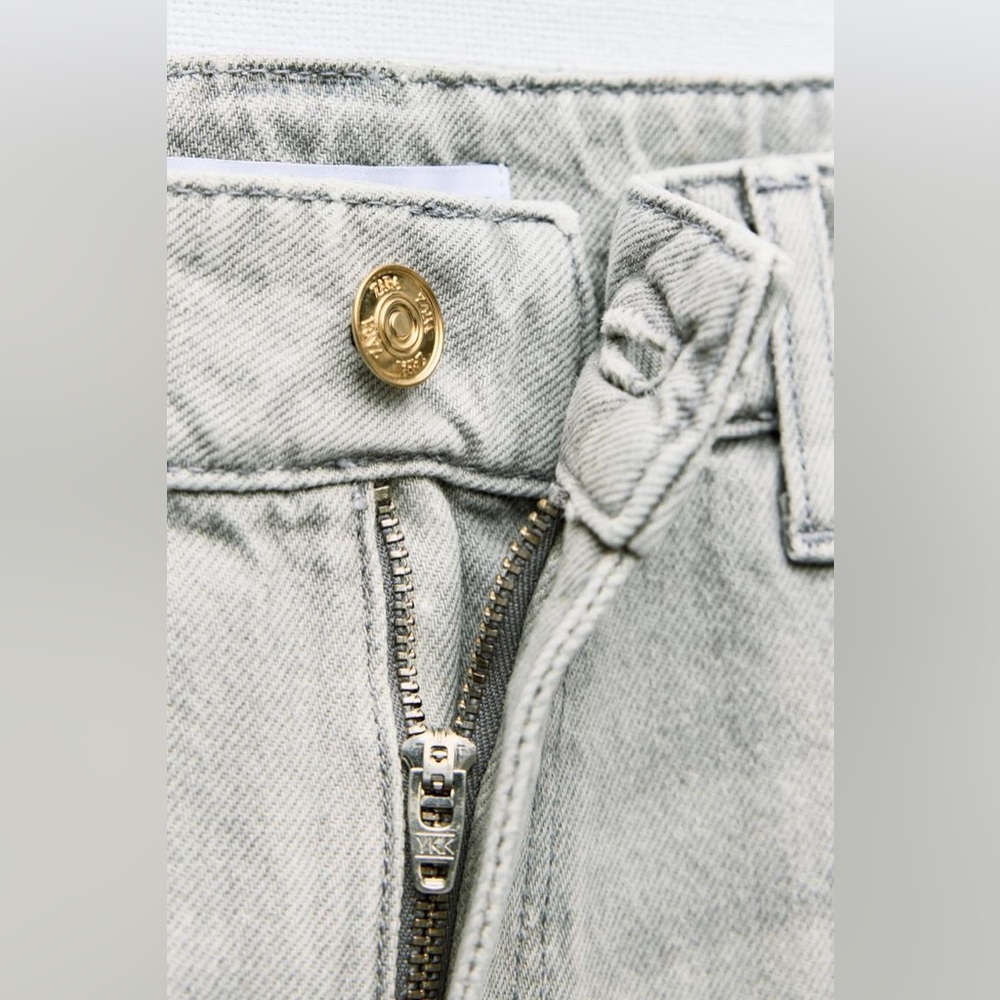 ZARA MID-RISE Z1975 WIDE LEG JEANS - Picture 6 of 7